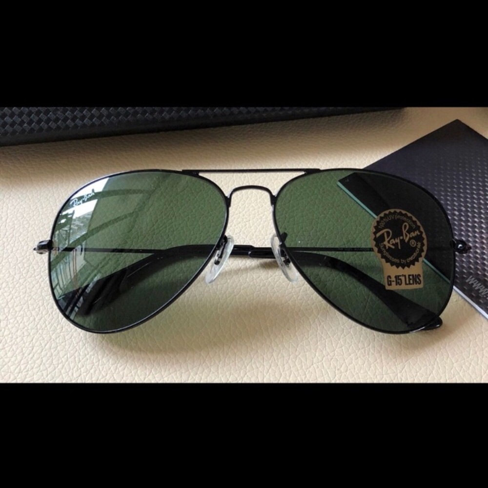 Ray Ban Aviators 58mm Dark Green Sunglasses 3025